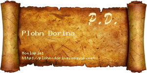 Plohn Dorina névjegykártya